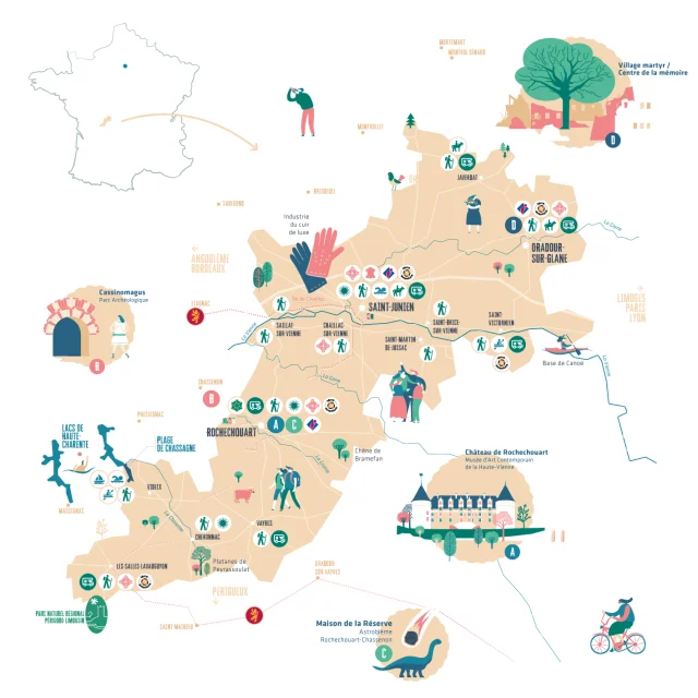 Carte France situation + Porte Océane du Limousin