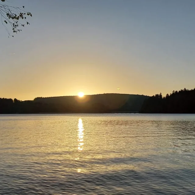 Sunset on Lake Vassivière