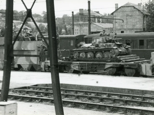 Train Blinde Allemand De La Division Das Reich En Gare De Brive Cmo Louis Boye