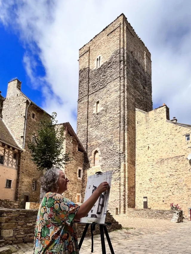Watercolour exhibition and Tour du Plô in Saint Yrieix la Perche, a medieval town in the Haute-Vienne region