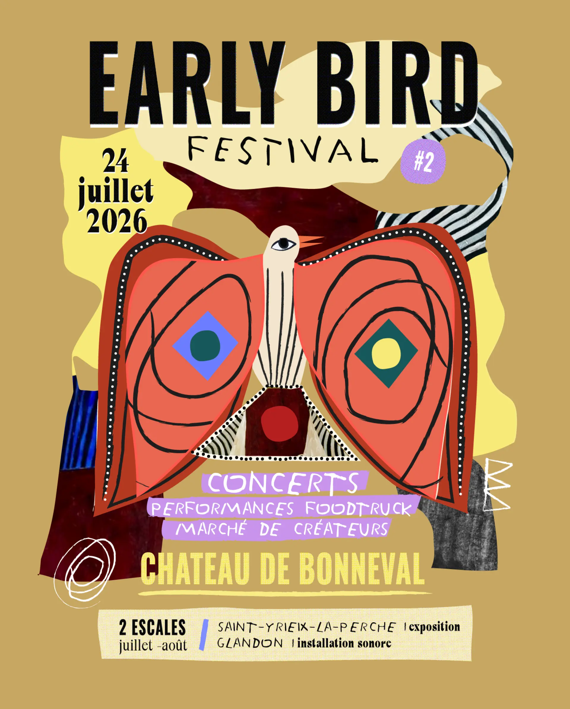 Affiche Early Bird Festival au château de Bonneval