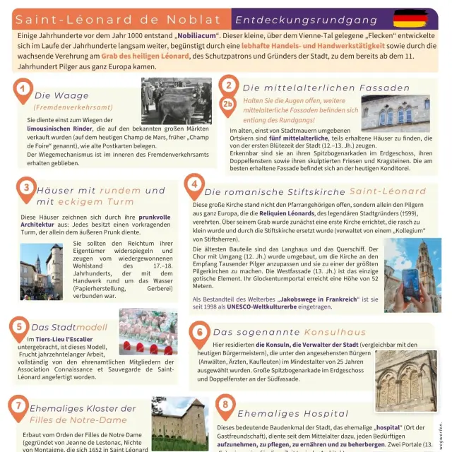 A Self-Guided Tour of Saint-Léonard-de-Noblat in German